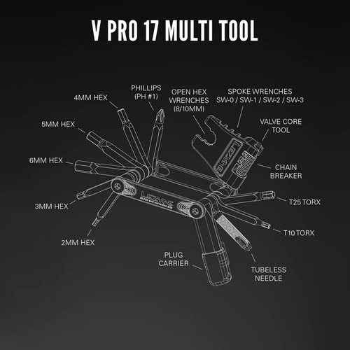 Multiherramienta Bicicleta Lezyne V Pro 17 Anti-corrosión