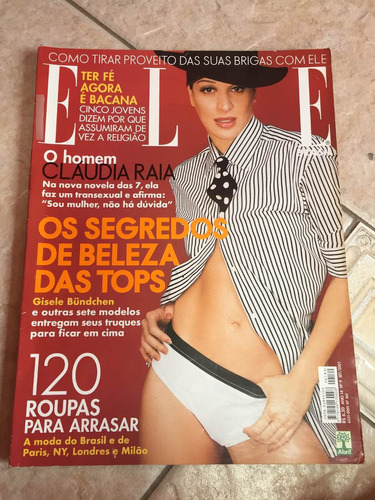 Revista Elle Cláudia Raia Gisele Bundchen Moda Ano 2001 R603