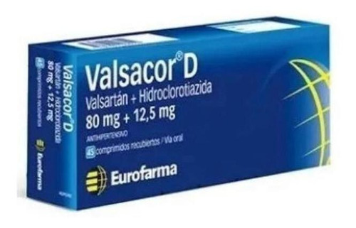 Valsacor D 80mg + 12.5 Mg 45 Comprimidos 
