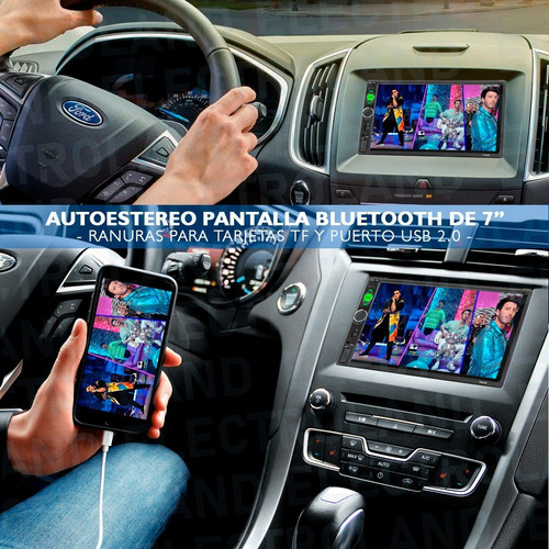 Imagen 6 de 10 de Autoestereo Stereo Pantalla 7 Pulgadas Bluetooth