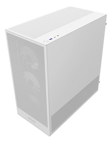 Gabinete Gamer Nzxt H5 Flow Rgb 2024 1 Fan F360 Vidro Temp. Cor Branco