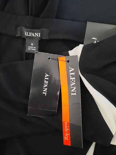 Pantalón Anchos Con Franjas Laterales Regular Talla M Alfani