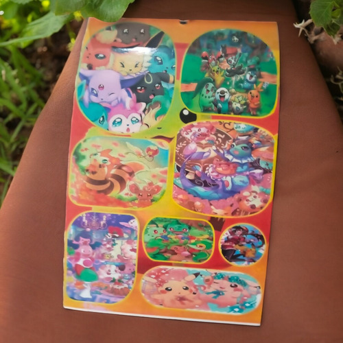 1 Pz Block De Stikers Anime Pokemon Escolar Juvenil