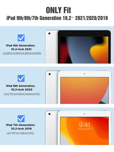 Funda Para iPad 10.2 iPad De 9ª Gen Plegable Nebula Soport