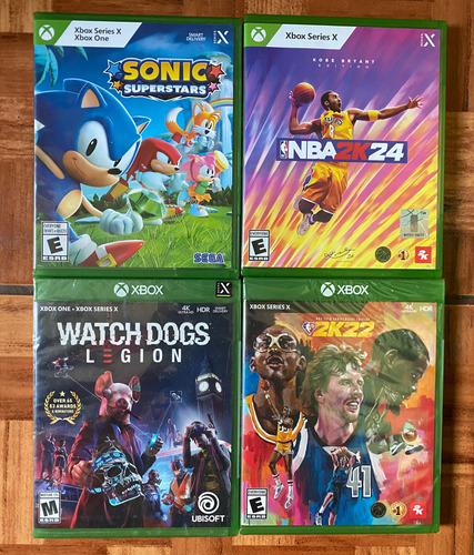 Nba 2k24, Sonic Superstars, Watch Dogs. Xbox One.