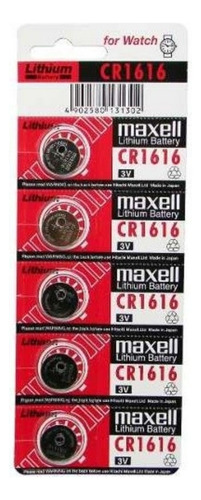 Tira De 5 Pilas Maxell Cr1616 Lithium Tipo Boton 