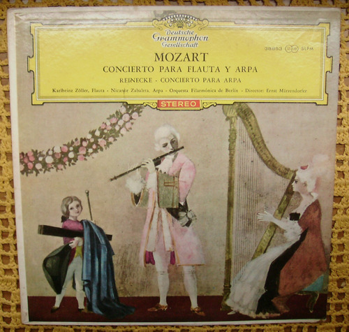 Mozart Concierto Flauta Arpa Marzendorfer Zoller Zabaleta Lp