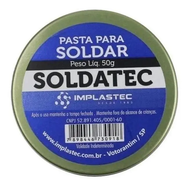 Pasta de Solda Não Condutiva Implastec Soldatec 50g Colofônia