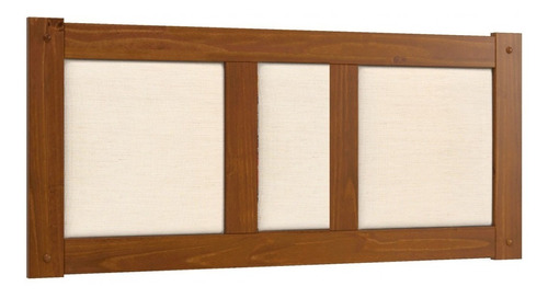 Respaldo Sommier Aéreo En Madera Tapizado Lino Beige Promo