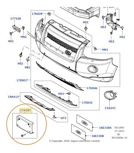 Suporte Da Placa Freelander 2