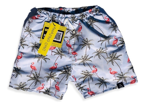 Imagen 4 de 5 de Short De Baño Niño Microfibra Con Sosten Red Flamenco