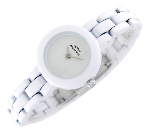 Reloj Montreal Mujer Ml1390 Metálico Esmaltado Caja Pequeña