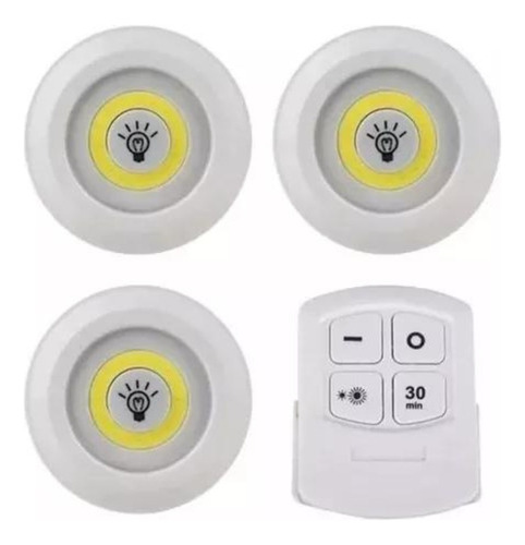 Set Luces Led X3 Control Remoto Inalambricas Juego Bombillos