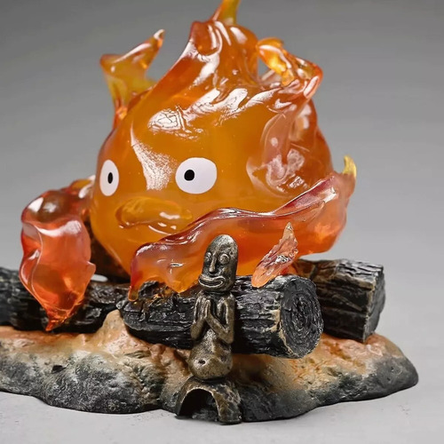 Figura Calcifer Castillo Vagabundo Estudio Ghibli Luz Led