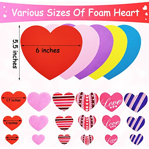 Conjunto De Manualidades De Corazones De Espuma Día De...