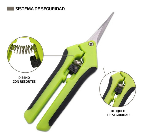 Imagen 3 de 6 de Tijeras De Podar Herramienta Para Jardin Profesional Y Recta