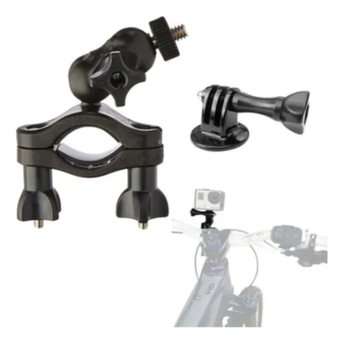 Suporte Meudome Giratório Para Moto Guidao Bike Para Gopro Cor Preto