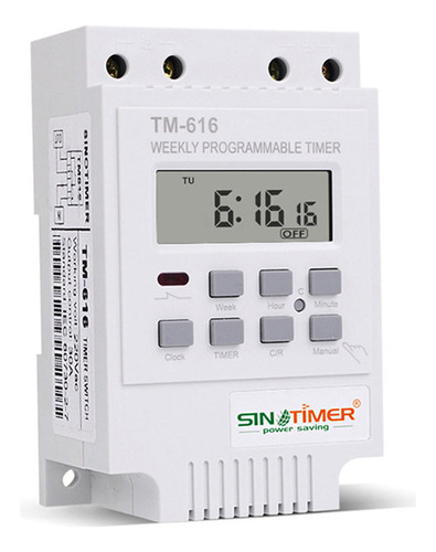 Sinotimer Tm616w-2, 30 A, 220 V, Programable Semanal, Electr