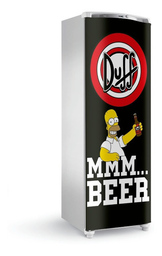 Adesivo Geladeira Envelope Só Porta Hommer Beer Duff Preto 