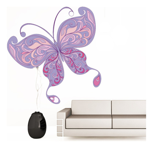 Vinilo Adhesivo Pared Mariposa 100cms Full Color