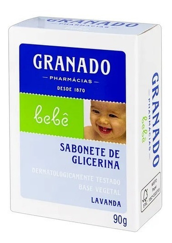 Imagem 3 de 3 de Sabão Em Barra Granado De Glicerina Lavanda Bebê De 90 G