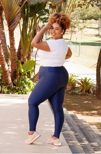 CALÇA LEGGING 3D POLIAMIDA CÓS ALTO PLUS SIZE CIRRE FITNESS