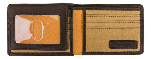 Carteira Masculina De Couro Rfid Timberland Pro Com Porta-ca