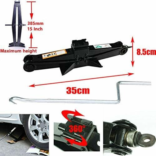Fits for 2004-2014 Ford F150 Tire Repair Tool Kit Lug Wrench Spare Tire Tool Emergency Replacement Kit Changing Repair Tool & 2 Tonne Scissor Lift Jack Heavy Duty Height from 3.5inch to 15inch 