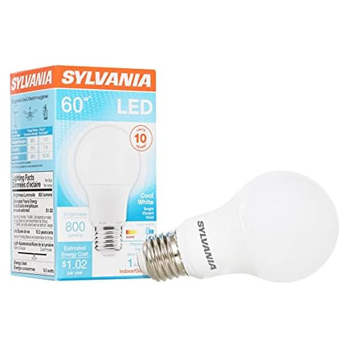 Bombilla Led Sylvania, Equivalente 60w A19, 8.5w Eficie...