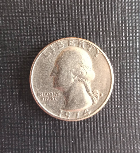Estados Unidos Quarter Dollar Liberty Letra D 1974 M121