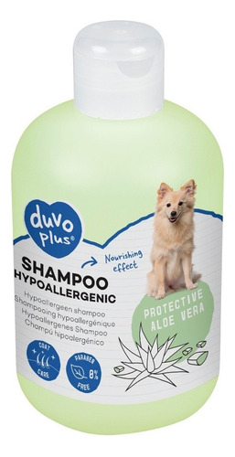 Shampoo Duvo Perro Hipoalergenico, Efecto Nutriente, 250ml Fragancia Aloe Vera Tono De Pelaje Recomendado Piel Sensible, Cualquier Pelaje