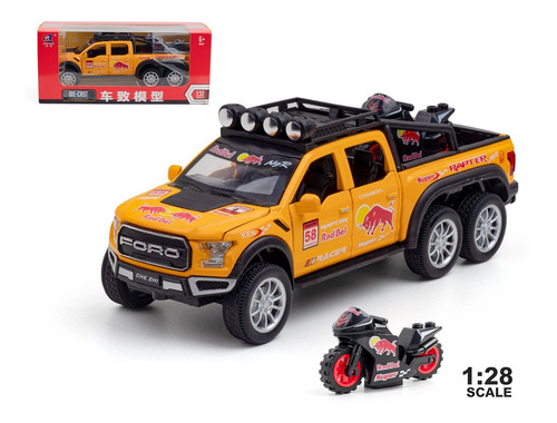 Ford Raptor F150 Redbull Miniatura Autos Con Luces Y Sonido