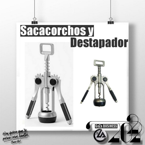 Saca Corcho Destapador Metal Vino Botella