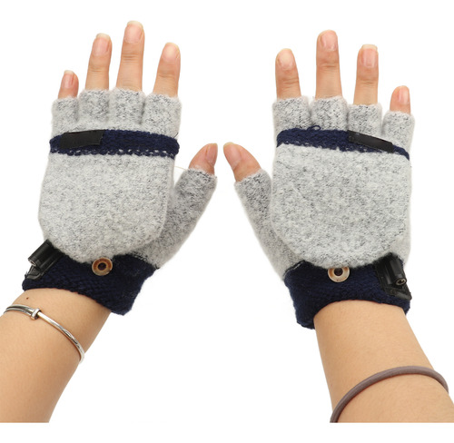 Guantes Térmicos Eléctricos Azules Para Invierno, 1 Par, Aju