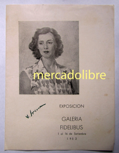 Catálogo Exposicion Vladan Stiha 1952 Galeria Fidelibus Arte