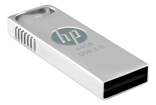 Memoria Hp Usb 2.0 V206w 64gb 2.0 Metal Silver Flash Drive