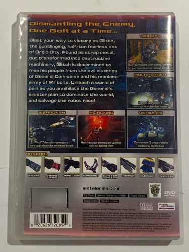 Metal Arms: Glitch In The System Ps2 Capa E Poster Ps2