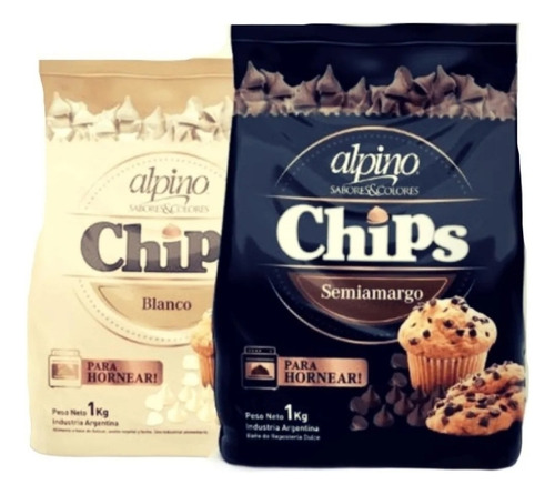 Chips De Chocolate Semiamargo Alpino X  100gr - Cotillón Waf