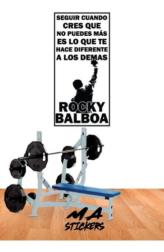 Viniles Decorativos Para Gym Motivacion Rocky Balboa 30x60cm