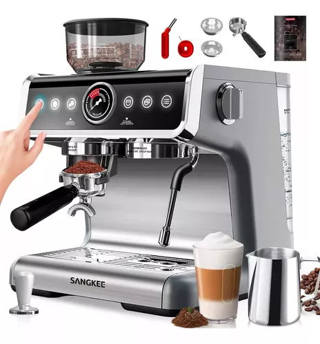 CASABREWS Máquina de café expreso de 20 bares, cafetera profesional de  espresso con espumador de leche, cafetera espresso y máquina de capuchino  con