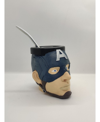 Mate Capitán América Impreso En 3d