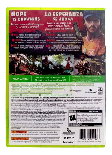Dead Island Riptide Xbox 360 En Español (Reacondicionado)