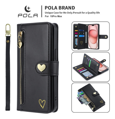 Capa Tipo Carteira De Couro Com Zíper Para Samsung