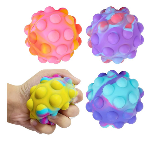 Paquete De 4 Bolas Antiestrés De Silicona, Juguetes