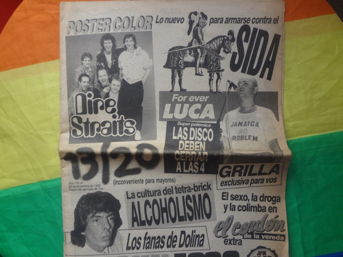 Revista 13/20 1989 Luca Prodan Dolina Charly Garcia Sida