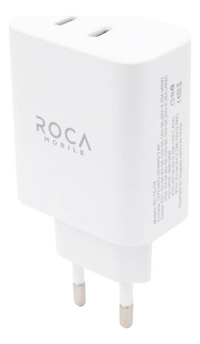 Cargador Rápido 45w Roca Doble Puerto Tipo-c