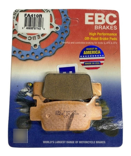 Balatas De Freno Para Moto Ebc Fa410r Par