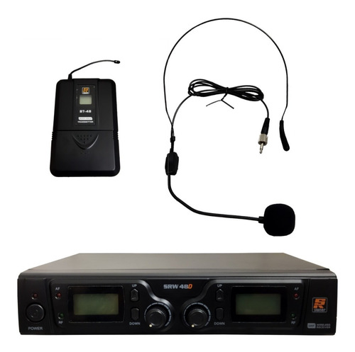Microfone Duplo Headset Sem Fio Srw-48d Bt-48 - Staner