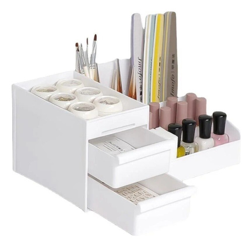 Organizador De Maquillaje Manicura Escritorio Mesa Plástico 