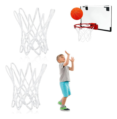 2 Packs Mini Basketball Net Replacement Nylon Basketball Net